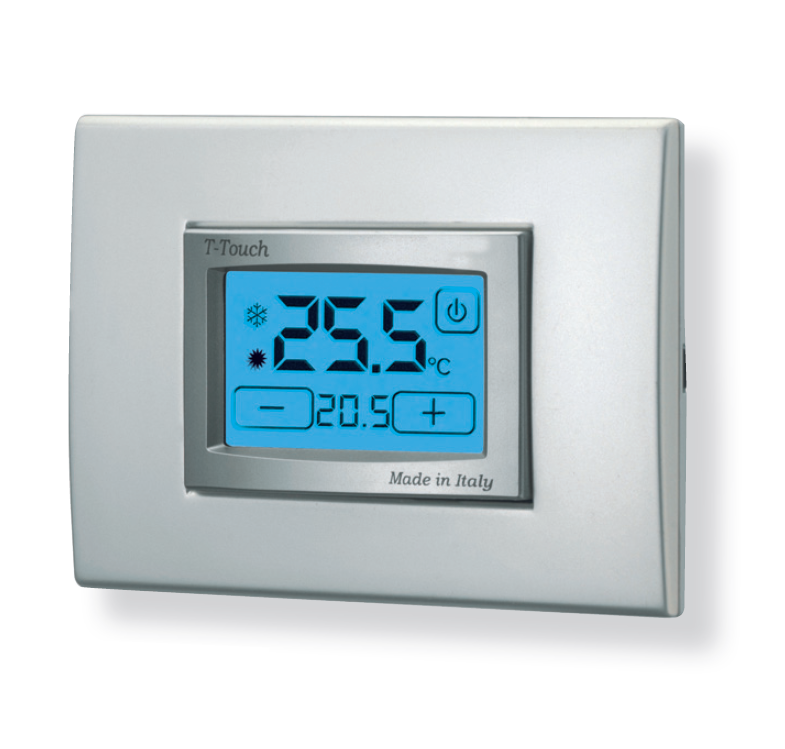 T-Touch 230V Touch screen thermostat for recessed installation