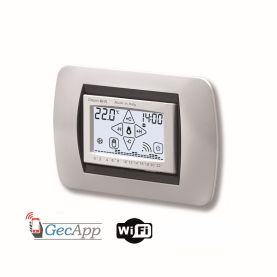 Green Wi-Fi recessed programmable thermostat
